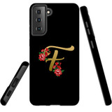 For Samsung Galaxy S21+ Plus Case, Tough Protective Back Cover, Embellished Letter F | Protective Cases | iCoverLover.com.au