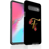 For Samsung Galaxy S21 Ultra/S21+ Plus/S21,S20 Ultra/S20+/S20,S10 5G, S10+/S10/S10e, S9+/S9 Case, Tough Protective Back Cover, Embellished Letter F | Protective Cases | iCoverLover.com.au