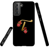 For Samsung Galaxy S21+ Plus Case, Tough Protective Back Cover, Embellished Letter T | Protective Cases | iCoverLover.com.au