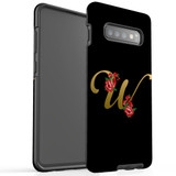 For Samsung Galaxy S10+ Plus Case, Tough Protective Back Cover, Embellished Letter W | Protective Cases | iCoverLover.com.au