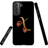 For Samsung Galaxy S21+ Plus Case, Tough Protective Back Cover, Embellished Letter X | Protective Cases | iCoverLover.com.au