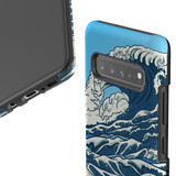 For Samsung Galaxy S21 Ultra/S21+ Plus/S21,S20 Ultra/S20+/S20,S10 5G, S10+/S10/S10e, S9+/S9 Case, Tough Protective Back Cover, Japanese Wave | Protective Cases | iCoverLover.com.au