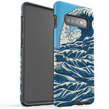 For Samsung Galaxy S10+ Plus Case, Tough Protective Back Cover, Japanese Wave | Protective Cases | iCoverLover.com.au