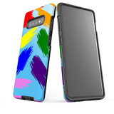 For Samsung Galaxy S10+ Plus Case, Tough Protective Back Cover, Rainbow Brushes | Protective Cases | iCoverLover.com.au