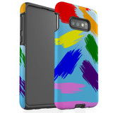 For Samsung Galaxy S10e Case, Tough Protective Back Cover, Rainbow Brushes | Protective Cases | iCoverLover.com.au