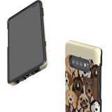For Samsung Galaxy S10+ Plus Case, Tough Protective Back Cover, Seamless Dogs | Protective Cases | iCoverLover.com.au