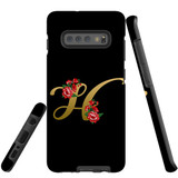 For Samsung Galaxy S10+ Plus Case, Tough Protective Back Cover, Embellished Letter H | Protective Cases | iCoverLover.com.au