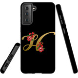 For Samsung Galaxy S8 Case, Tough Protective Back Cover, Embellished Letter H | Protective Cases | iCoverLover.com.au