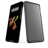 For Samsung Galaxy S10+ Plus Case, Tough Protective Back Cover, Embellished Letter K | Protective Cases | iCoverLover.com.au