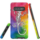 For Samsung Galaxy S10+ Plus Case, Tough Protective Back Cover, Rainbow Lizard | Protective Cases | iCoverLover.com.au