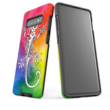 For Samsung Galaxy S10+ Plus Case, Tough Protective Back Cover, Rainbow Lizard | Protective Cases | iCoverLover.com.au