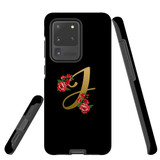 For Samsung Galaxy S20 Ultra Case, Tough Protective Back Cover, Embellished Letter J | Protective Cases | iCoverLover.com.au