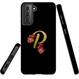 For Samsung Galaxy S21+ Plus Case, Tough Protective Back Cover, Embellished Letter P | Protective Cases | iCoverLover.com.au