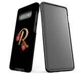 For Samsung Galaxy S10+ Plus Case, Tough Protective Back Cover, Embellished Letter R | Protective Cases | iCoverLover.com.au
