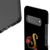 For Samsung Galaxy S21 Ultra/S21+ Plus/S21,S20 Ultra/S20+/S20,S10 5G, S10+/S10/S10e, S9+/S9 Case, Tough Protective Back Cover, Embellished Letter S | Protective Cases | iCoverLover.com.au