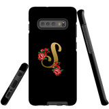 For Samsung Galaxy S10+ Plus Case, Tough Protective Back Cover, Embellished Letter S | Protective Cases | iCoverLover.com.au