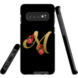 For Samsung Galaxy S10 Case, Tough Protective Back Cover, Embellished Letter M | Protective Cases | iCoverLover.com.au