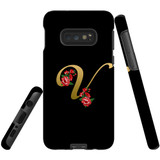 For Samsung Galaxy S10e Case, Tough Protective Back Cover, Embellished Letter V | Protective Cases | iCoverLover.com.au