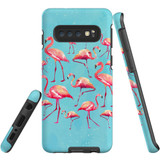 For Samsung Galaxy S10 Case, Tough Protective Back Cover, Flamingoes | Protective Cases | iCoverLover.com.au