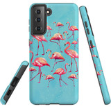 For Samsung Galaxy S22 Ultra Case, Protective Back Cover, Flamingoes | Shielding Cases | iCoverLover.com.au