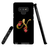 For Samsung Galaxy Note 9 Case, Tough Protective Back Cover, Embellished Letter N | Protective Cases | iCoverLover.com.au