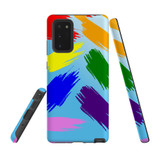 For Samsung Galaxy Note 20 Case, Tough Protective Back Cover, Rainbow Brushes | Protective Cases | iCoverLover.com.au