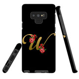 For Samsung Galaxy Note 9 Case, Tough Protective Back Cover, Embellished Letter W | Protective Cases | iCoverLover.com.au