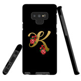 For Samsung Galaxy Note 9 Case, Tough Protective Back Cover, Embellished Letter K | Protective Cases | iCoverLover.com.au