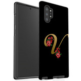 For Samsung Galaxy Note 20 Ultra, Note 20, Note 10+ Plus, Note 9 Case, Tough Protective Back Cover, Embellished Letter V | Protective Cases | iCoverLover.com.au