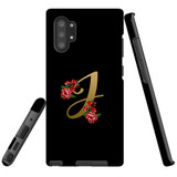 For Samsung Galaxy Note 20 Ultra, Note 20, Note 10+ Plus, Note 9 Case, Tough Protective Back Cover, Embellished Letter J | Protective Cases | iCoverLover.com.au