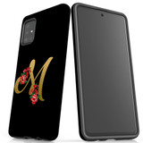 For Samsung Galaxy A51 5G/4G, A71 5G/4G, A90 5G Case, Tough Protective Back Cover, Embellished Letter M | Protective Cases | iCoverLover.com.au