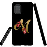 For Samsung Galaxy A51 5G Case, Tough Protective Back Cover, Embellished Letter M | Protective Cases | iCoverLover.com.au