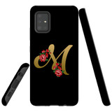 For Samsung Galaxy A71 5G Case, Tough Protective Back Cover, Embellished Letter M | Protective Cases | iCoverLover.com.au