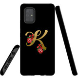 For Samsung Galaxy A71 4G Case, Tough Protective Back Cover, Embellished Letter K | Protective Cases | iCoverLover.com.au