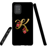 For Samsung Galaxy A71 5G Case, Tough Protective Back Cover, Embellished Letter K | Protective Cases | iCoverLover.com.au