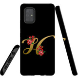 For Samsung Galaxy A71 5G Case, Tough Protective Back Cover, Embellished Letter H | Protective Cases | iCoverLover.com.au