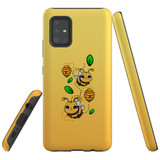 For Samsung Galaxy A51 5G Case, Tough Protective Back Cover, Honey Bees | Protective Cases | iCoverLover.com.au