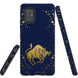 For Samsung Galaxy A71 5G Case, Tough Protective Back Cover, Taurus Drawing | Protective Cases | iCoverLover.com.au