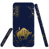 For Samsung Galaxy A90 5G Case, Tough Protective Back Cover, Taurus Drawing | Protective Cases | iCoverLover.com.au