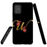 For Samsung Galaxy A51 5G Case, Tough Protective Back Cover, Embellished Letter W | Protective Cases | iCoverLover.com.au