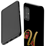 For Samsung Galaxy A51 5G/4G, A71 5G/4G, A90 5G Case, Tough Protective Back Cover, Embellished Letter U | Protective Cases | iCoverLover.com.au