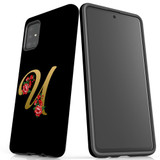 For Samsung Galaxy A51 5G/4G, A71 5G/4G, A90 5G Case, Tough Protective Back Cover, Embellished Letter U | Protective Cases | iCoverLover.com.au