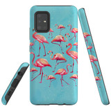 For Samsung Galaxy A51 5G/4G, A71 5G/4G, A90 5G Case, Tough Protective Back Cover, Flamingoes | Protective Cases | iCoverLover.com.au