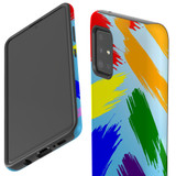 For Samsung Galaxy A51 5G/4G, A71 5G/4G, A90 5G Case, Tough Protective Back Cover, Rainbow Brushes | Protective Cases | iCoverLover.com.au