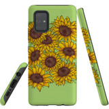 For Samsung Galaxy A71 4G Case, Tough Protective Back Cover, Sunflowers | Protective Cases | iCoverLover.com.au