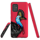 For Samsung Galaxy A51 5G/4G, A71 5G/4G, A90 5G Case, Tough Protective Back Cover, Cassowary Portrait | Protective Cases | iCoverLover.com.au