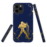 For iPhone 12 / 12 Pro Case, Tough Protective Back Cover, Aquarius Drawing | Protective Cases | iCoverLover.com.au