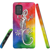 For Samsung Galaxy A71 5G Case, Tough Protective Back Cover, Rainbow Lizard | Protective Cases | iCoverLover.com.au