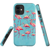 For iPhone 12 mini Case, Tough Protective Back Cover, Flamingoes | Protective Cases | iCoverLover.com.au