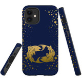For iPhone 12 mini Case, Tough Protective Back Cover, Pisces Drawing | Protective Cases | iCoverLover.com.au
